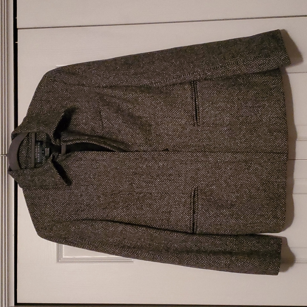 Lauren Ralph Lauren Black and Gray Herringbone Jacket